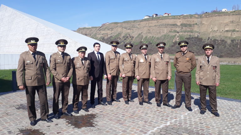 Azərbaycan Respublikasının Fövqəladə Hallar Nazirliyinin Şimal Regional Mərkəzinin əməkdaşları Quba şəhərində “Soyqırımı Memorial Kompleksi”ndə