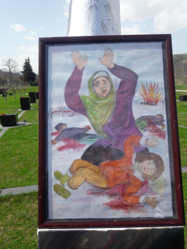 Quba şəhərində “Soyqırımı Memorial Kompleksi”ndə məktəblilərin iştirakı ilə rəsm sərgisi  və şeir müsabiqəsi keçirildi