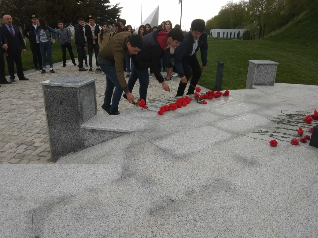 Şabran rayon Roman Yusifov adına 2№ li məktəb liseyi  Quba şəhərində" Soyqırımı Memorial Kompleksi"ni ziyarət etmişlər