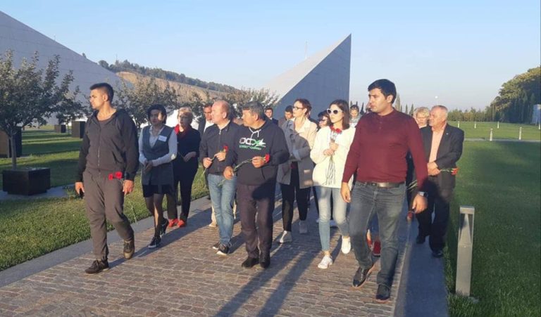 Tatarıstanın Dövlət İdarələri və İctimai Xidmət İşçiləri Həmkarlar İttifaqı Federasiyasının nümayəndə heyəti Quba şəhərində "Soyqırımı Memorial Kompleksi"-ni ziyarət etdilər.