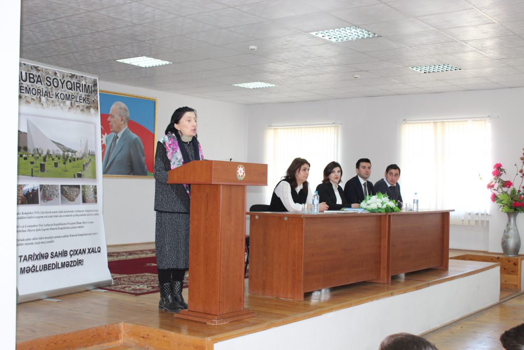Quba şəhəri “ Soyqırımı Memorial Kompleksi”ndə 2018-ci ildə qəbul edilmiş, 5 il ərzində həyata keçiriləcək “31 Mart Azərbaycanlıların soyqırımı” layihəsi çərçivəsində Qusar şəhər 6 N-li tam orta məktəbində tədbir keçirildi.