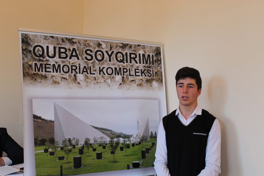 “31 Mart Azərbaycanlıların soyqırımı” layihəsi çərçivəsində Qusar şəhər 1№li tam orta məktəbində tədbir keçirildi.