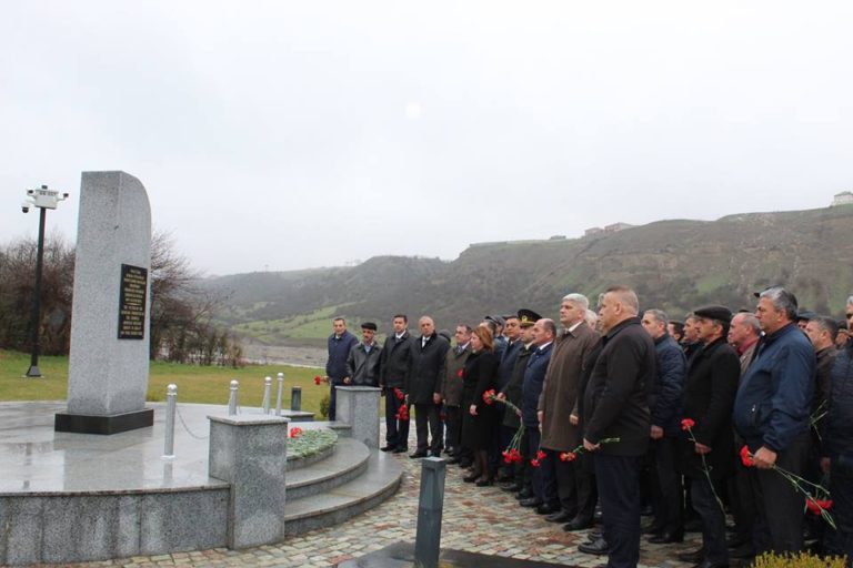 Qarabağ Müharibəsi Veteranları, Əlilləri və Şəhid Ailələri İctimai Birliyi Quba şəhərində “Soyqırımı Memorial Kompleksi”ndə.