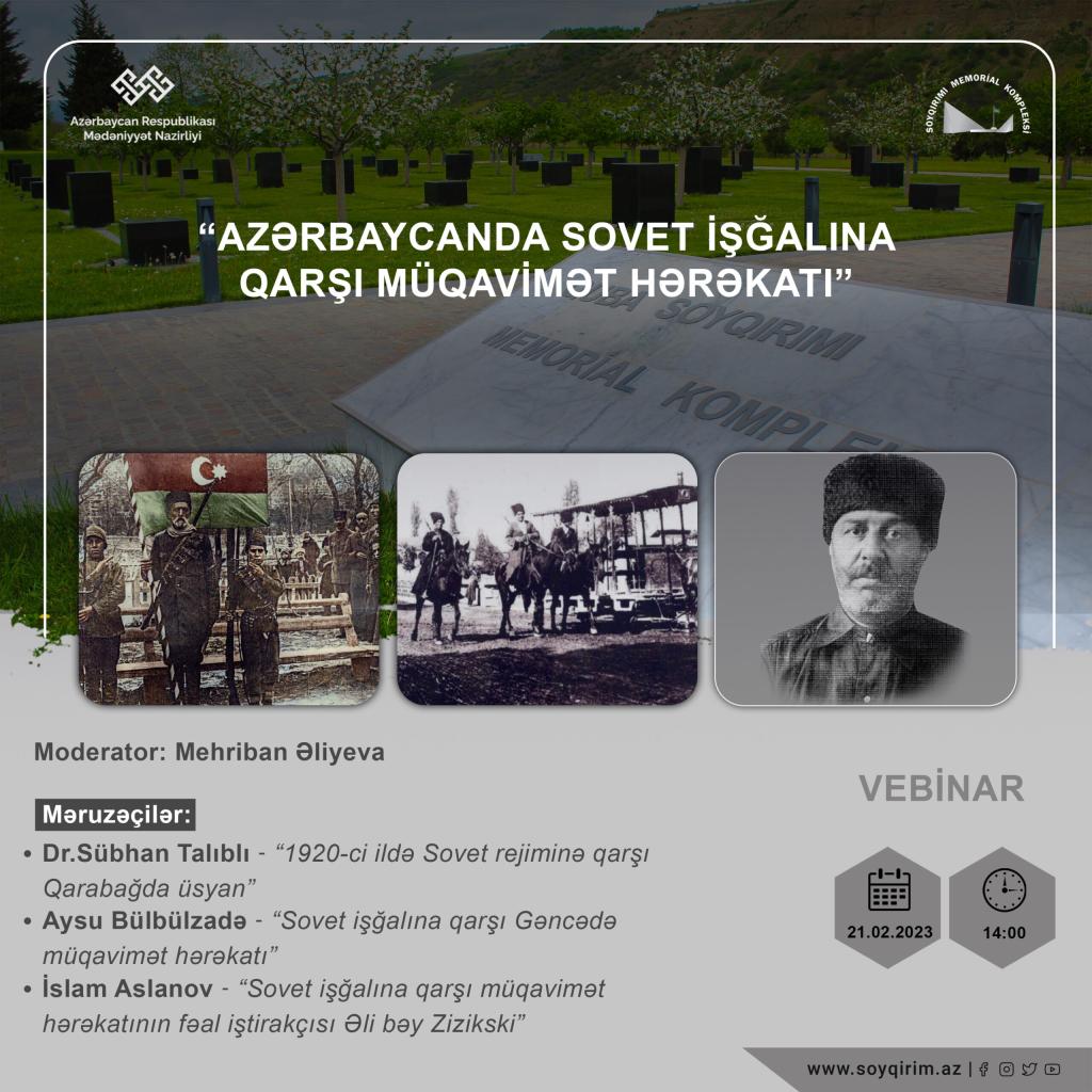 “Azərbaycanda Sovet işğalına qarşı müqavimət hərəkatı” mövzusunda onlayn seminar keçirilmişdir