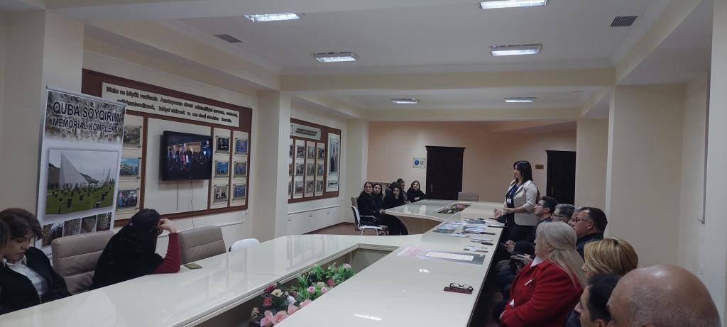 Genocide Memorial Complex continues a series of events in connection with the "Year of Heydar Aliyev" and the 105th anniversary of the genocide of Azerbaijanis on March 31. The next event on "Activity of the Great Leader Heydar Aliyev in the direction of recognition of the 1918 genocide committed against the Azerbaijanis" was held at the Kurdemir Heydar Aliyev Center.