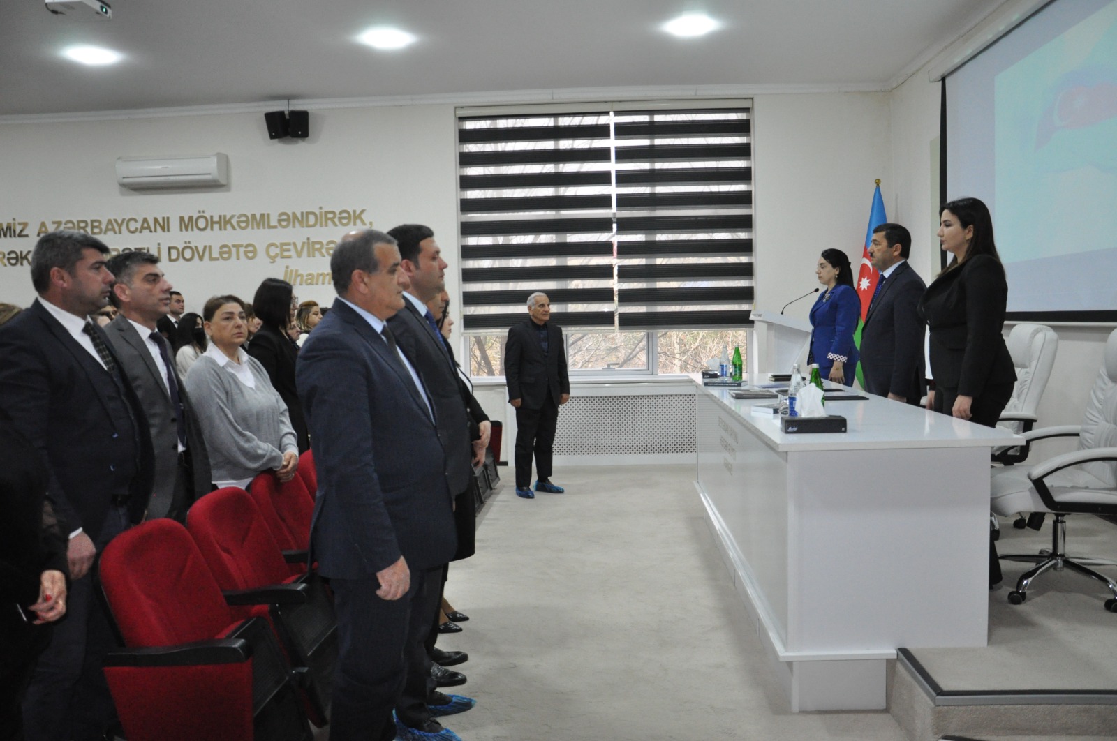 The next event held by the Genocide Memorial Complex in connection with the "Year of Heydar Aliyev" and the 105th anniversary of the March 31 genocide of Azerbaijanis was on the topic of "Historical significance of Great Leader Heydar Aliyev's decree on the genocide of Azerbaijanis dated March 26, 1998."  Officials of Beylagan District Executive Power, staff of the Beylagan District Representation of Kurdamir Regional Culture Department, Museum of History and Local History, House of Culture, Centralized Library System, as well as teachers and students of educational institutions throughout the region participated in the event held at the Beylagan Heydar Aliyev Center.