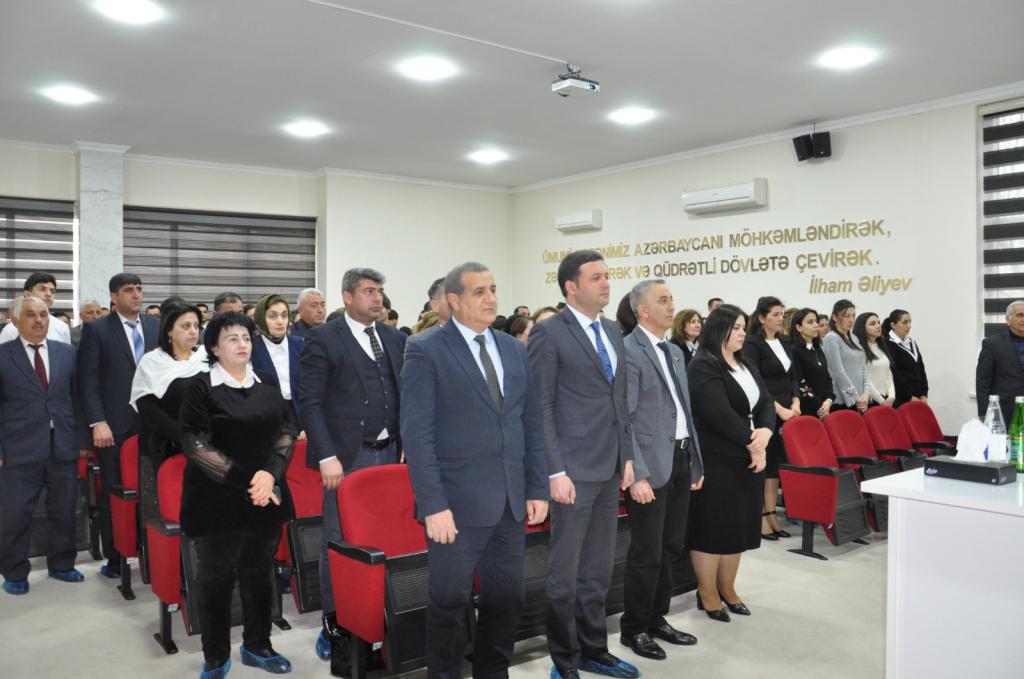 The next event held by the Genocide Memorial Complex in connection with the "Year of Heydar Aliyev" and the 105th anniversary of the March 31 genocide of Azerbaijanis was on the topic of "Historical significance of Great Leader Heydar Aliyev's decree on the genocide of Azerbaijanis dated March 26, 1998."  Officials of Beylagan District Executive Power, staff of the Beylagan District Representation of Kurdamir Regional Culture Department, Museum of History and Local History, House of Culture, Centralized Library System, as well as teachers and students of educational institutions throughout the region participated in the event held at the Beylagan Heydar Aliyev Center.