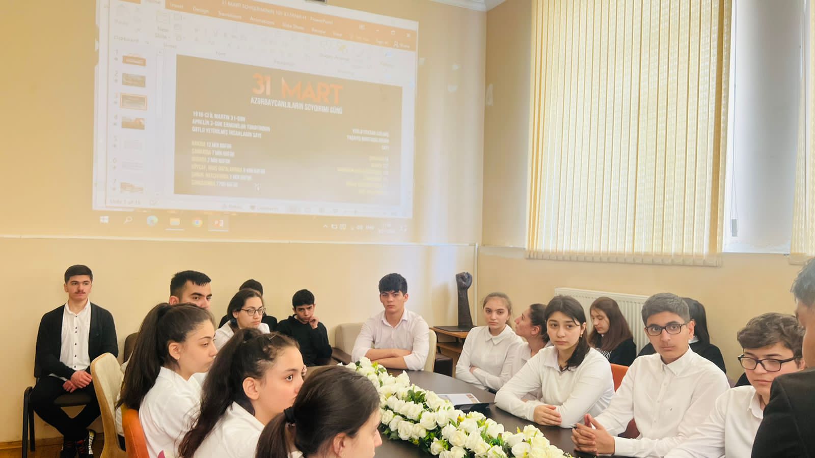 In connection with the "Year of Heydar Aliyev" and the 105th anniversary of the genocide committed against Azerbaijanis on March 31, 1918, a conference called "The importance of giving a historical, political and legal assessment to the genocide of Azerbaijanis" was held in Yasamal district secondary school №150.