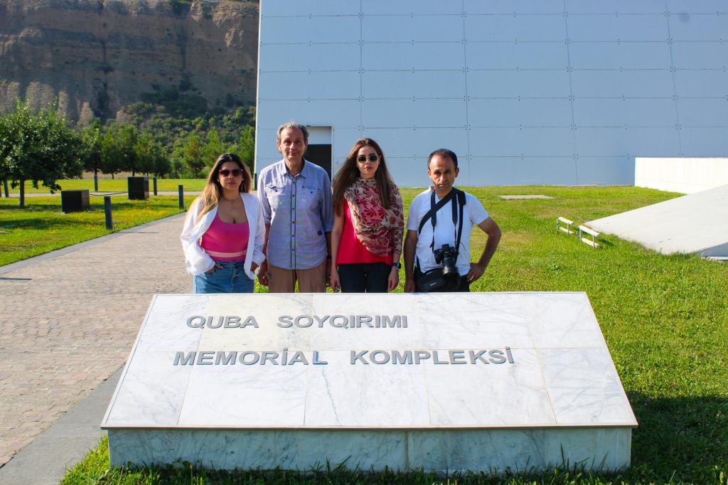 During their trip to Azerbaijan, a group of American journalists and media experts paid a visit to the "Genocide Memorial Complex" located in Guba city.