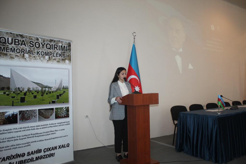 Soyqırımı Memorial Kompleksi və Bakı Qızlar Universitetinin birgə təşkilatçılığı ilə “Ulu Öndər Heydər Əliyevin mədəni  irsimizin qorunmasında rolu” mövzusunda respublika elmi-praktik konfrans keçirilmişdir.