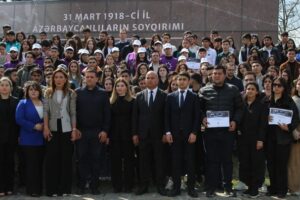On the occasion of the Day of Genocide of Azerbaijanis on March 31st, activists from various Youth and Sports Departments across the republic, coordinated by the Guba-Khachmaz Regional Youth and Sports Department, visited the 
