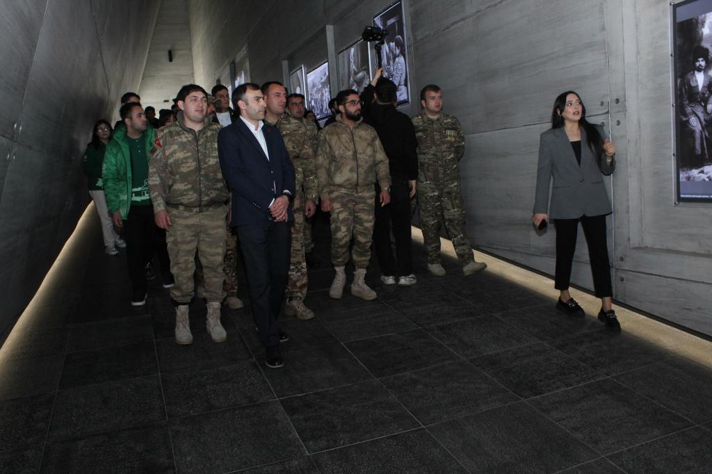 In observance of the Day of the Genocide of Azerbaijanis on March 31st, a significant influx of visitors persists at the "Genocide Memorial Complex" in Guba. Among the visitors, military personnel, teachers, and students from general education institutions comprise the majority.