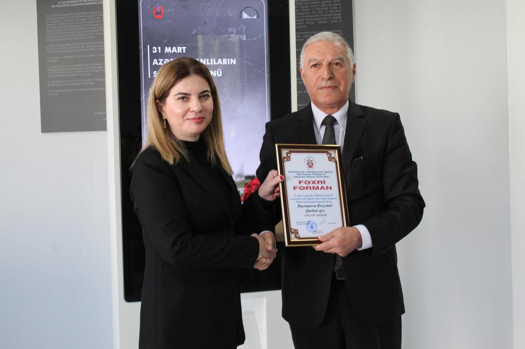 Quba şəhərində "Soyqırımı Memorial Kompleksi"nin və Azərbaycan Mədəniyyət İşçiləri Həmkarlar İttifaqının Xaçmaz və Quba rayon komitələrinin təşkilatçılığı ilə “31 Mart-Azərbaycanlıların Soyqırımı Günüdür” adlı tədbir keçirilib.