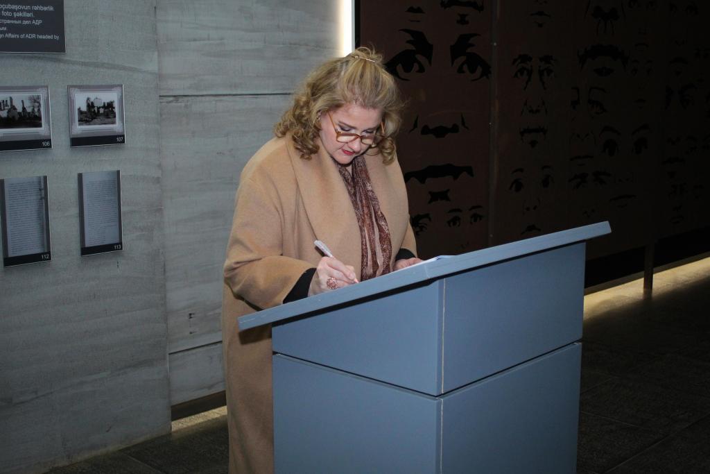 Ambassador Extraordinary and Plenipotentiary of the Republic of Argentina to our country Mrs. Mariangeles Bellushin visited the Genocide Memorial Complex during her visit to Guba. The ambassador was informed about genocides committed by Armenians against Azerbaijanis, Armenian vandalism.