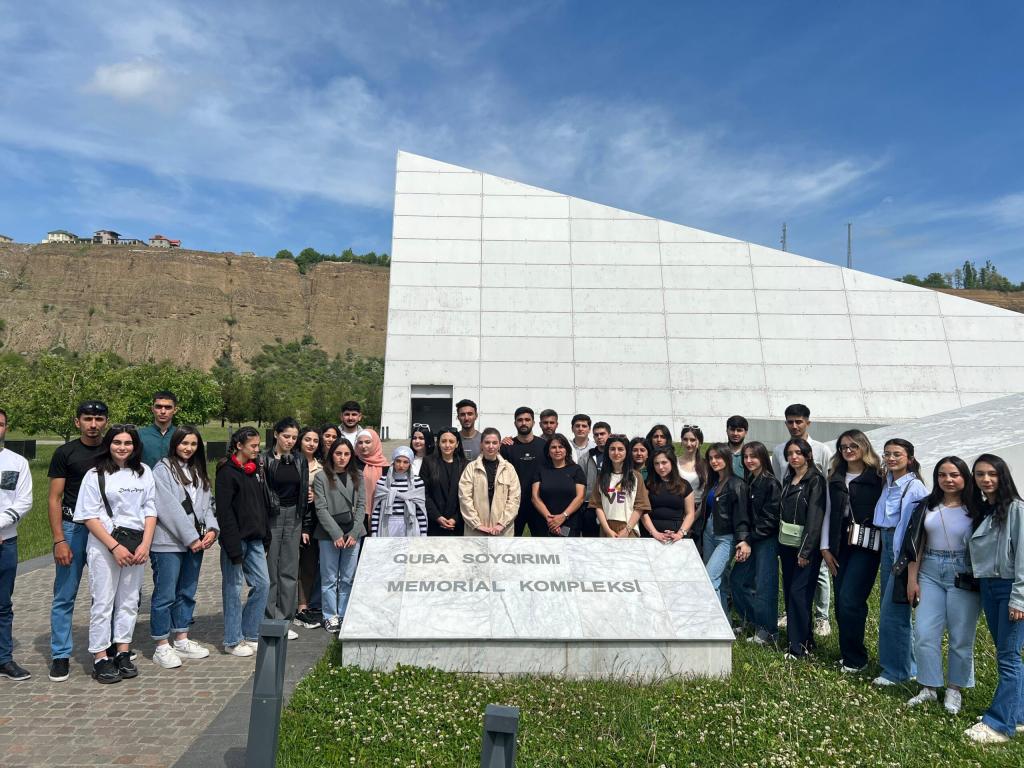 Azərbaycan Dövlət Pedaqoji Universitetinin Tarix və coğrafiya fakültəsi və Xəzər Universitetinin Humanitar və sosial elmlər fakültəsinin tarix və tarix-coğrafiya ixtisasının tələbə-müəllim heyəti baş müəllim, tarix üzrə fəlsəfə doktoru Sevil Bəhrəmovanın rəhbərliyi ilə Ulu öndər Heydər Əliyevin anadan olmasının 101-ci ildönümü ərəfəsində Quba şəhərində “Soyqırımı Memorial Kompleksi”ni ziyarət ediblər.