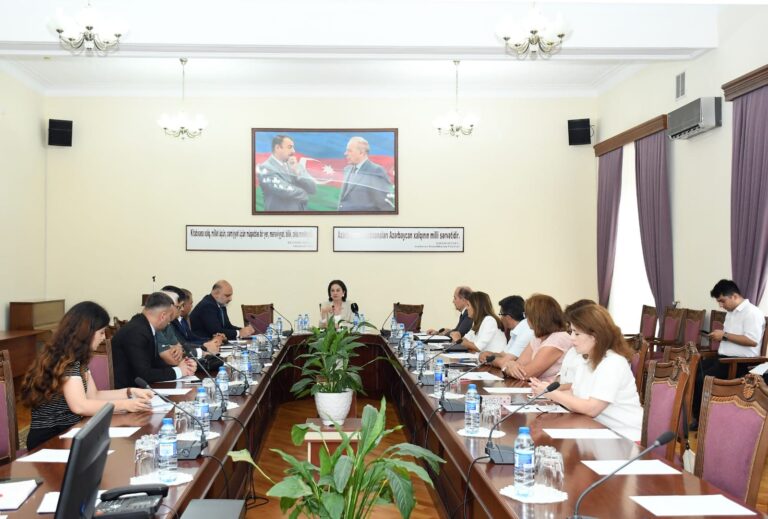 On July 8, a meeting of the Expert Council on the identification of immovable cultural resources under the Ministry of Culture was held at the National Library of Azerbaijan named after M.F. Akhundzade. The meeting focused on completed works and upcoming tasks. Professor Gulchohra Mammadova, the chairman of the Expert Council and rector of the Azerbaijan University of Architecture and Construction, delivered a speech outlining the council's activities.