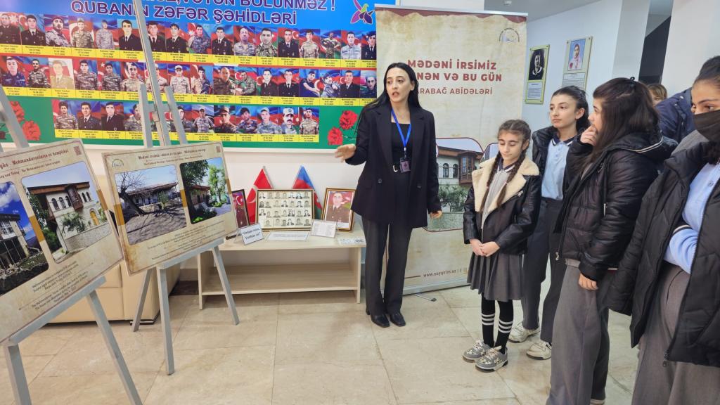 The Guba History and Ethnography Museum, in collaboration with the “Genocide Memorial Complex,” organized an event in Guba titled “Our Glorious Victory” in honor of Victory Day. The event aimed to highlight the significance of the historic triumph achieved in the Patriotic War and to commemorate the heroes who fought for Azerbaijan’s independence.