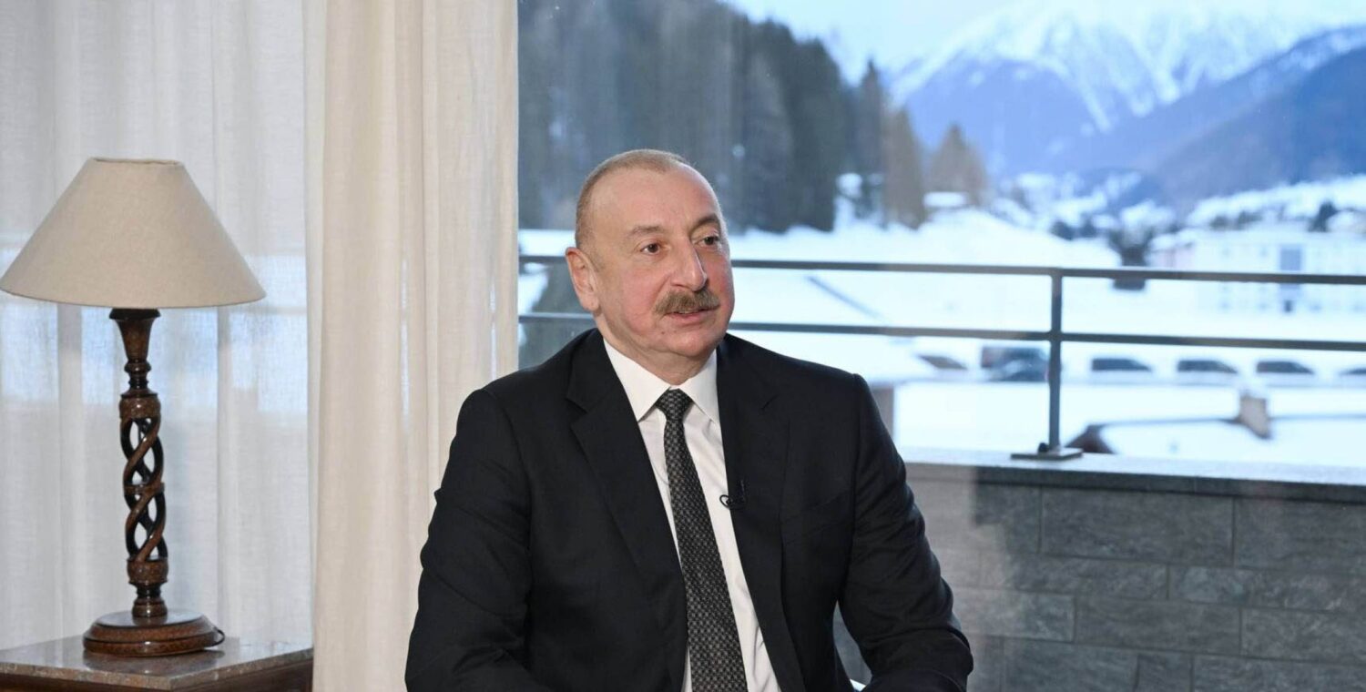 Ильхам Алиев в Давосе дал интервью китайскому телеканалу CGTN