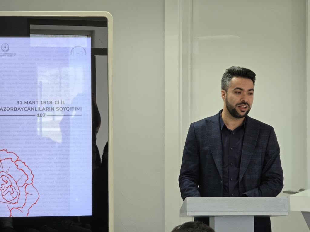 تم تنظيم فعالية في "مجمع النصب التذكاري للإبادة الجماعية" في مدينة قوبا، بالتعاون مع الممثلية الإقليمية لمركز تنمية الشباب و الوظائف في قوبا-خاتشماز، و ذلك بمناسبة الذكرى الـ107 للإبادة الجماعية التي تعرض لها الأذربيجانيون عام 1918.