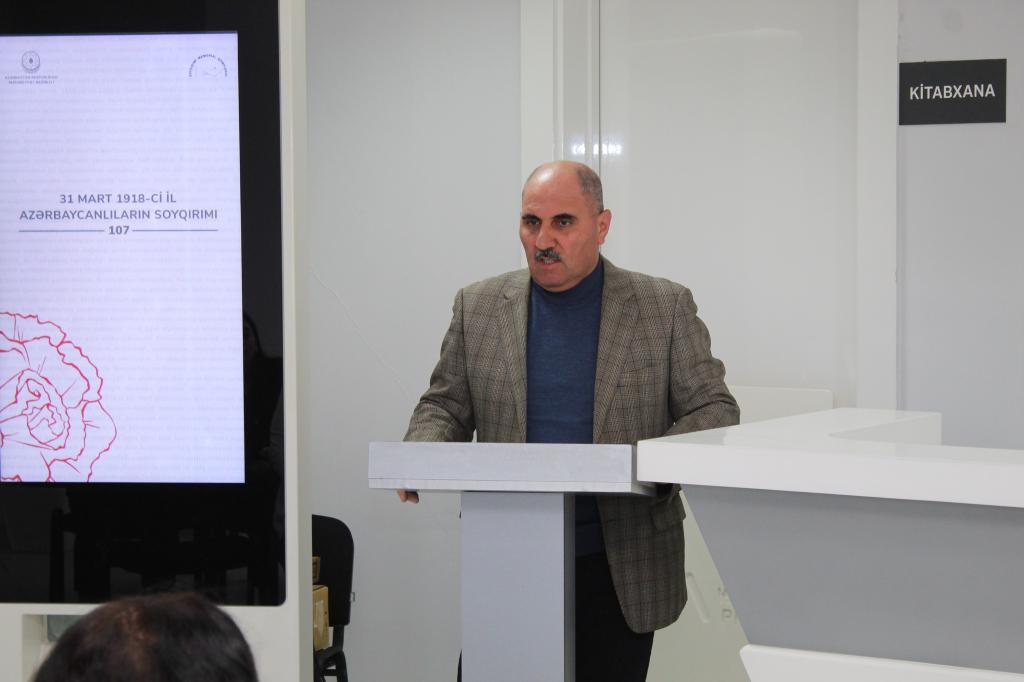 تم تنظيم فعالية في مدينة قوبا بمجمع "نصب تذكاري للإبادة الجماعية"، بالتعاون بين نقابتي عمال الثقافة في منطقتي خاتشماز و قوبا، و متحف تاريخ و إثنوغرافيا خاتشماز، و ذلك بمناسبة الذكرى السنوية الـ107 لإبادة الأذربيجانيين عام 1918.
