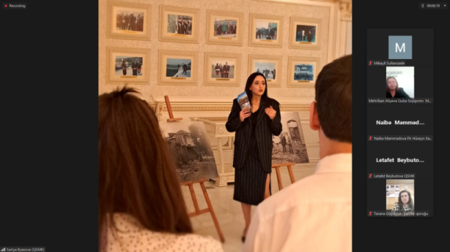 Soyqırımı Memorial Kompleksinin təşəbbüsü ilə silsilə olaraq keçirilən “Tarixi həqiqətləri unutmayaq” adlı vebinarın növbəti hissəsi təşkil olunub. Vebinarda “Pir Hüseyn Xanəgahı” Tarix - Memarlıq Qoruğu və Soyqırımı Memorial Kompleksinin əməkdaşları arxiv sənədlərinə əsasən hazırladıqları məqalələrlə çıxış ediblər.