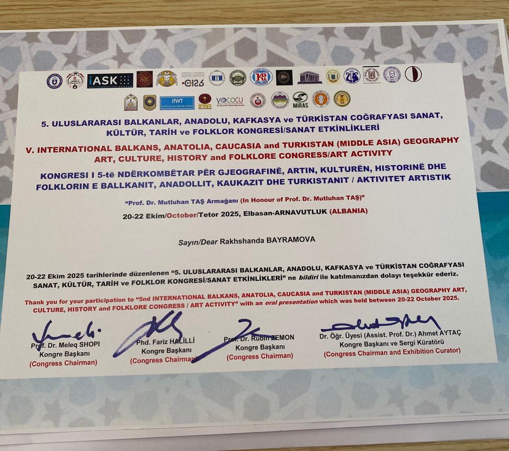 5th International Conference and Exhibition on "Balkan, Anatolia, Caucasus, and Turkestan Geography, Art, Culture, History, and Folklore" Held in Elbasan, Albania