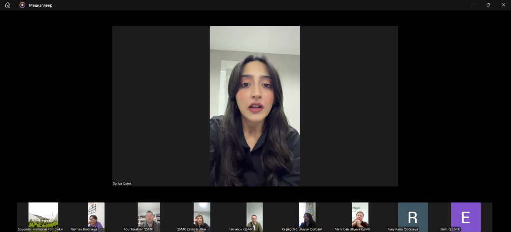 Another webinar titled “The Genocide Events Committed Against Azerbaijanis in 1918” was held. The webinar, organized by the Genocide Memorial Complex in the city of Guba—operating under the State Service for the Protection, Development, and Restoration of Cultural Heritage under the Ministry of Culture of the Republic of Azerbaijan—took place as a continuation of this series.