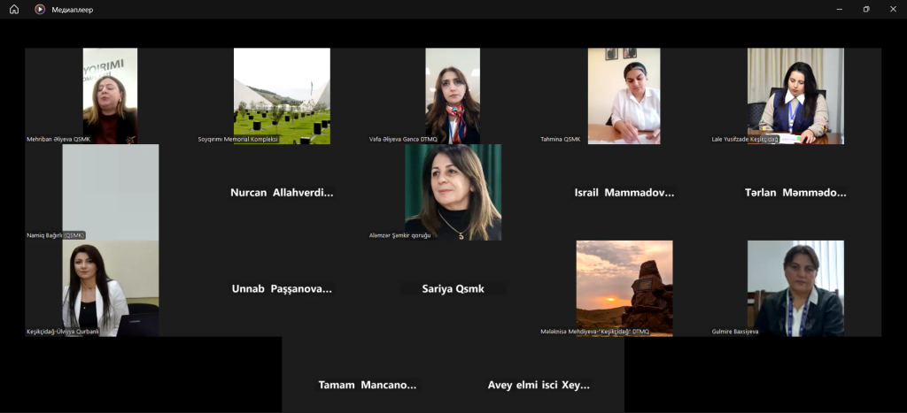 A webinar dedicated to March 31 – the Day of the Genocide of Azerbaijanis was held at the Genocide Memorial Complex in the city of Guba, operating under the State Service for the Protection, Development, and Restoration of Cultural Heritage under the Ministry of Culture of the Republic of Azerbaijan.