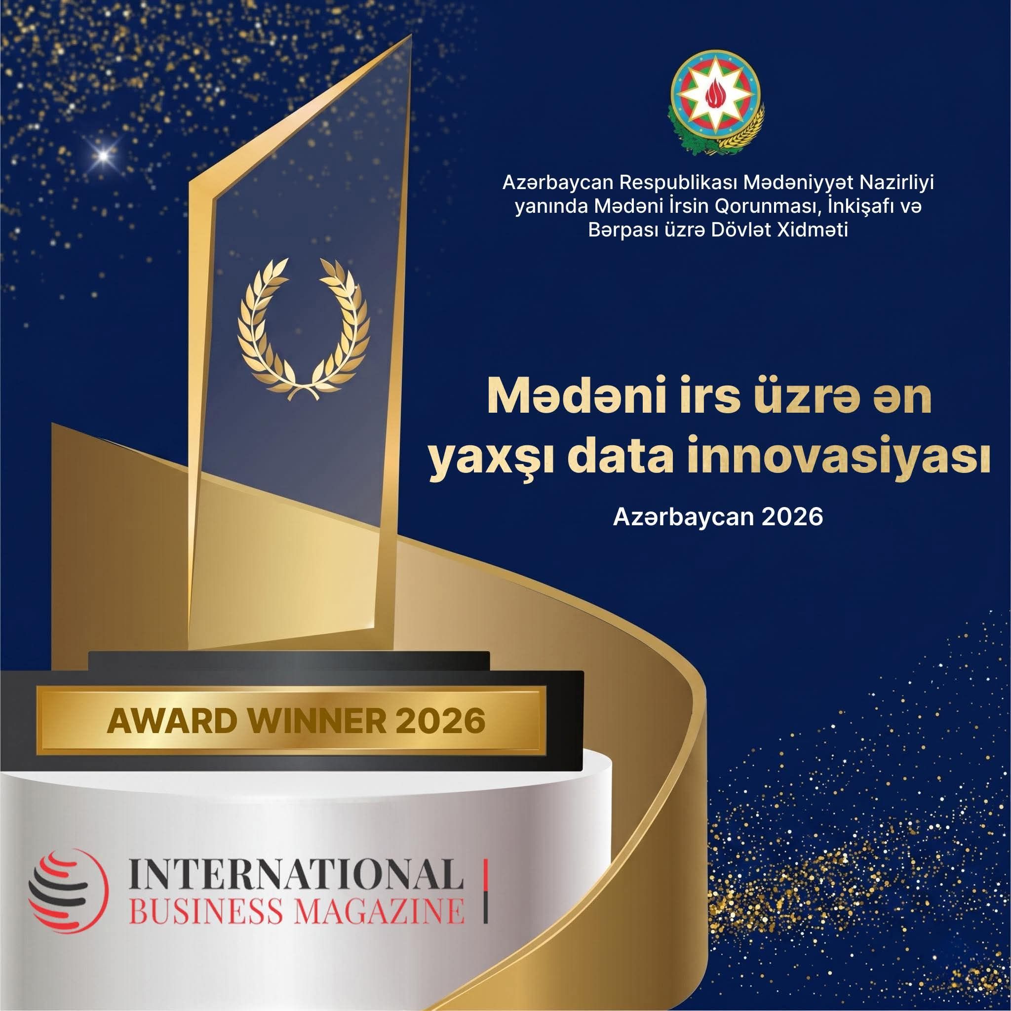 The State Service has been awarded the international prize for Best Cultural Heritage Data Innovation.